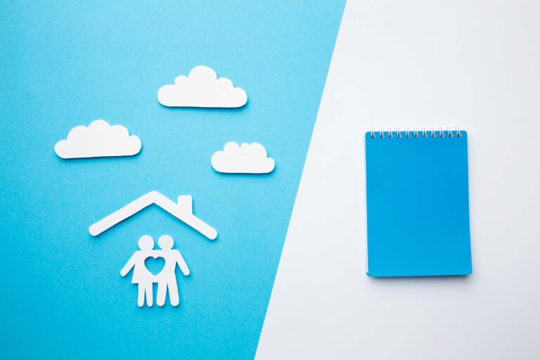 top-view-paper-family-concept